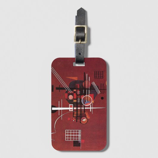Kandinsky - Dull Red Gepäckanhänger (Vorderseite Vertikal)