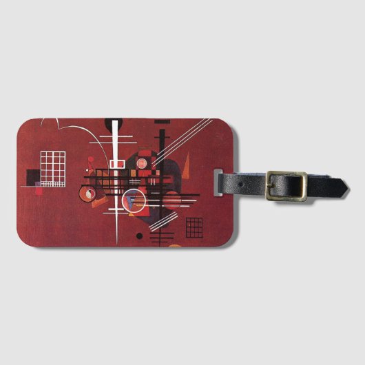 Kandinsky - Dull Red Gepäckanhänger (Vorderseite (Horizontal))