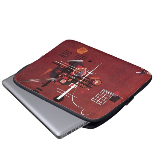 Kandinsky - Dull Red Laptopschutzhülle (Vorne Knopf)