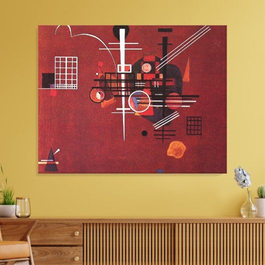 Kandinsky - Dull Red Leinwanddruck (Insitu (Wohnzimmer))