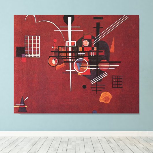 Kandinsky - Dull Red Leinwanddruck (Insitu (Holzboden))
