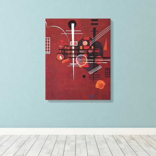 Kandinsky - Dull Red Leinwanddruck (Insitu (Holzboden))