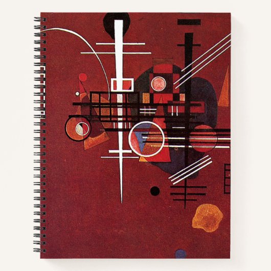 Kandinsky - Dull Red Notizblock (Vorderseite)