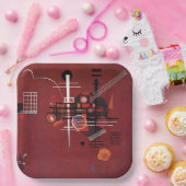 Kandinsky - Dull Red Pappteller (Party)