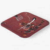 Kandinsky - Dull Red Pappteller (Gewinkelt)