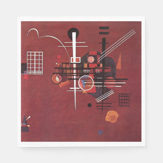 Kandinsky - Dull Red Serviette (Vorderseite)