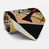 Kandinsky - Durchgehende Linie, farbig Krawatte (Gerollt)