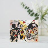 Kandinsky - durchgehende Linie Postkarte (Stehend Vorderseite)