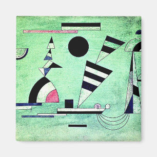Kandinsky - Eingetaucht in Grün, beliebtes Kunstwe Magnet