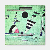 Kandinsky - Eingetaucht in grüne, beliebte Kunstwe Magnet (Vorne)