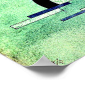 Kandinsky - Eingetaucht in grüne, beliebte Kunstwe Poster (Ecke)