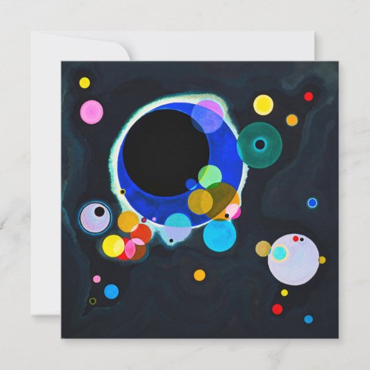 Kandinsky Einladungen in mehreren Kreisen (Vorderseite)