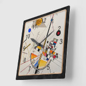 Kandinsky - empfindliche Spannungen, Quadratische Wanduhr (Winkel)