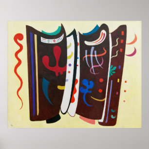 Kandinsky ergänzte Abstrakte Braun-Malerei Poster