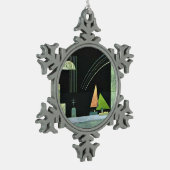 Kandinsky - Erholung Schneeflocken Zinn-Ornament (Links)