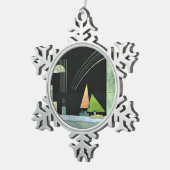 Kandinsky - Erholung Schneeflocken Zinn-Ornament (Rechts)