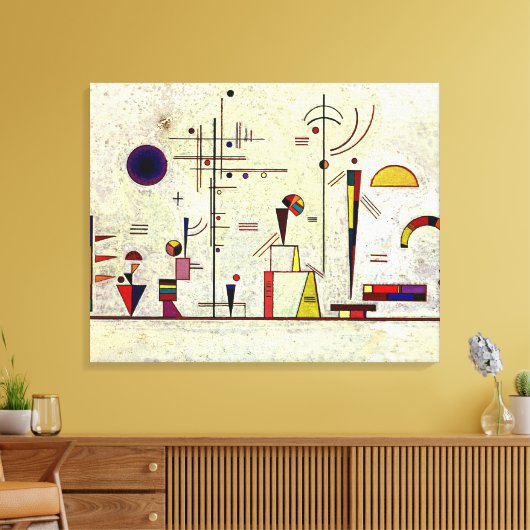 Kandinsky - Ernsthafter Spaß Leinwanddruck (Insitu (Wohnzimmer))