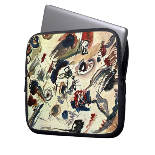 Kandinsky - Erste Abstrakte Wasserfarbe Laptopschutzhülle (Vorderseite Links)