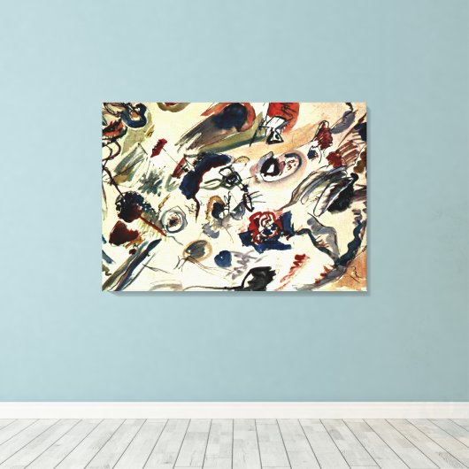 Kandinsky - Erste Abstrakte Wasserfarbe Leinwanddruck (Insitu (Holzboden))