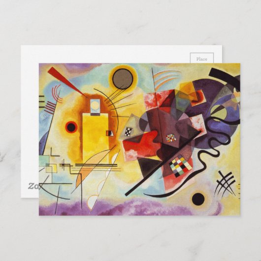 Kandinsky Expressionist Abstrakt Art Postkarte (Vorne/Hinten)