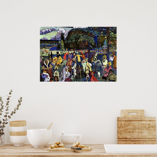 Kandinsky - farbenprächtiges Leben Poster (Küche)