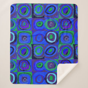 Kandinsky Farbforschung Quadrate Blue Squares Sherpadecke