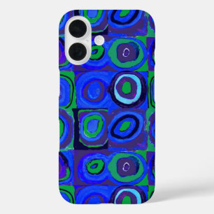 Kandinsky Farbstudie Blaue Quadrate Kreis iPhone 16 Hülle