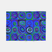 Kandinsky Farbstudie Blaue Quadrate Kreis Fleecedecke (Vorderseite (Horizontal))