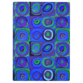 Kandinsky Farbstudie Blaue Quadrate Kreis Klemmbrett (Rückseite)