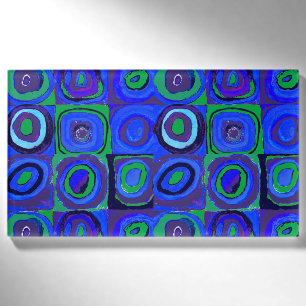 Kandinsky Farbstudie Blaue Quadrate Kreis Namenschild