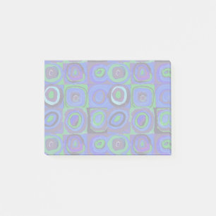 Kandinsky Farbstudie Blaue Quadrate Kreis  Post-it Klebezettel
