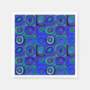 Kandinsky Farbstudie Blaue Quadrate Kreis  Serviette