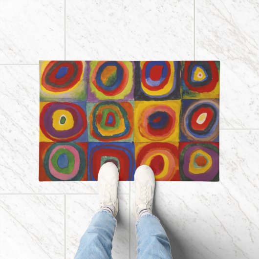Kandinsky Farbstudie Quadrate Colourful Squares Fußmatte (Indoor)
