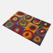 Kandinsky Farbstudie Quadrate Colourful Squares Fußmatte (Schrägansicht)