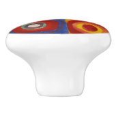 Kandinsky Farbstudie Quadrate Colourful Squares Keramikknauf (Seitenansicht)