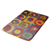 Kandinsky Farbstudie Quadrate Farbige Quadrate Badematte (Schrägansicht)