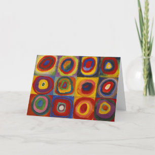 Kandinsky Farbstudie Quadrate Farbige Quadrate Feiertagskarte