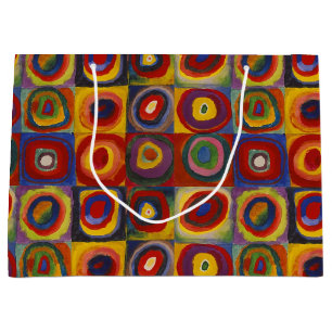 Kandinsky Farbstudie Quadrate Farbige Quadrate Große Geschenktüte