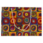 Kandinsky Farbstudie Quadrate Farbige Quadrate Große Geschenktüte (Rückseite)