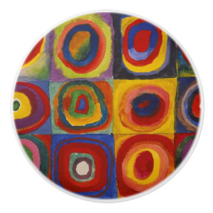 Kandinsky Farbstudie Quadrate Farbige Quadrate Keramikknauf