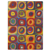 Kandinsky Farbstudie Quadrate Farbige Quadrate Klemmbrett (Rückseite)