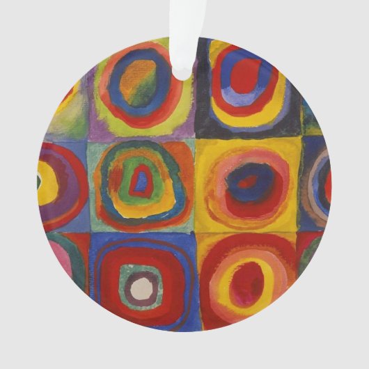 Kandinsky Farbstudie Quadrate Farbige Quadrate Ornament (Vorderseite)