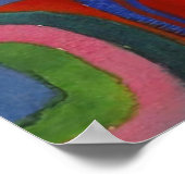 Kandinsky Farbstudie Quadrate Farbige Quadrate Poster (Ecke)