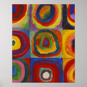 Kandinsky Farbstudie Quadrate Farbige Quadrate Poster