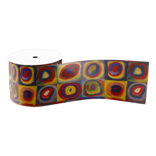Kandinsky Farbstudie Quadrate Farbige Quadrate Ripsband (Spule)