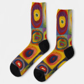 Kandinsky Farbstudie Quadrate Farbige Quadrate Socken (Linkes Detail)