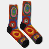 Kandinsky Farbstudie Quadrate Farbige Quadrate Socken (Rechts)