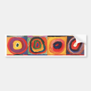 Kandinsky Farbstudie Quadrate Quadrate Kreise Kuns Autoaufkleber