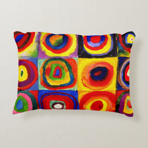 Kandinsky Farbstudie Quadrate Quadrate Kreise Kuns Dekokissen
