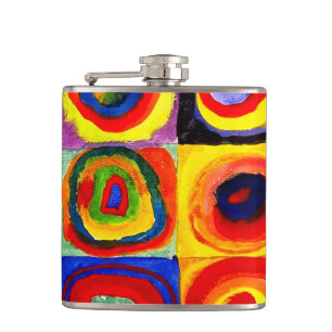 Kandinsky Farbstudie Quadrate Quadrate Kreise Kuns Flachmann